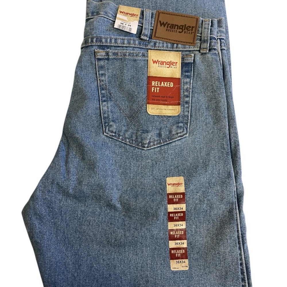 Wrangler Relaxed Fit Jeans Mens 36x34 Blue